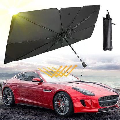 Premium Car Windshield Sun Shade Umbrella - Advanced Thermal Protection System
